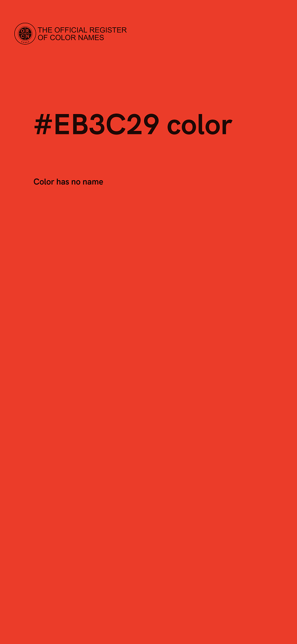 #EB3C29 color image