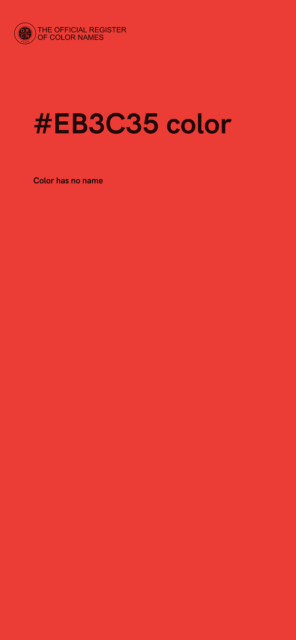 #EB3C35 color image