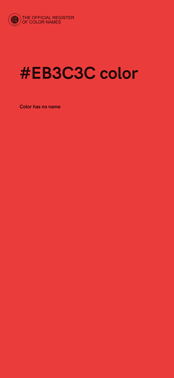 #EB3C3C color image