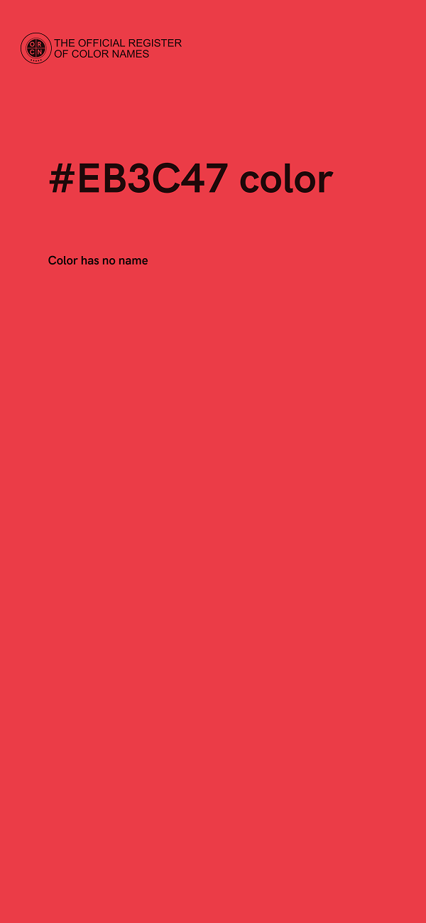 #EB3C47 color image
