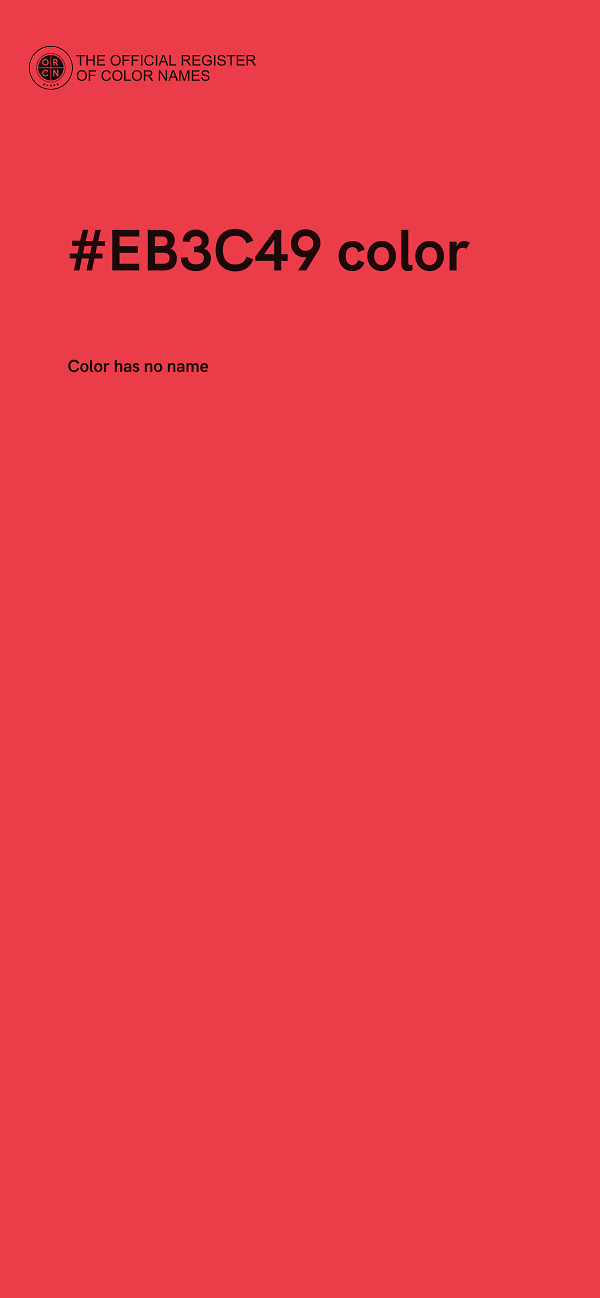 #EB3C49 color image