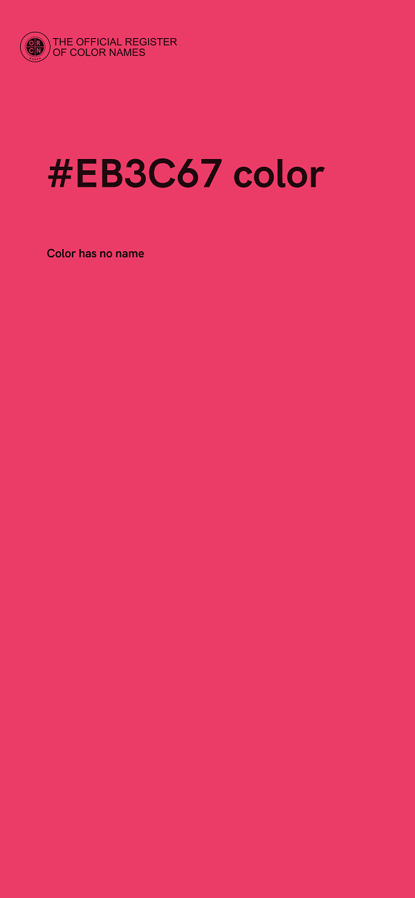 #EB3C67 color image