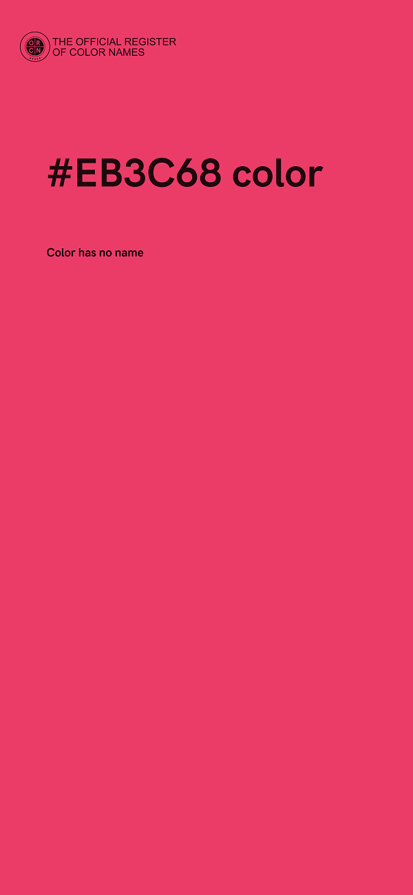 #EB3C68 color image