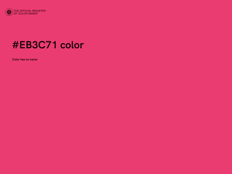 #EB3C71 color image