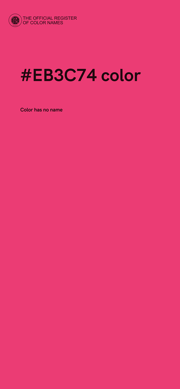 #EB3C74 color image
