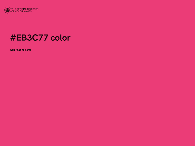 #EB3C77 color image