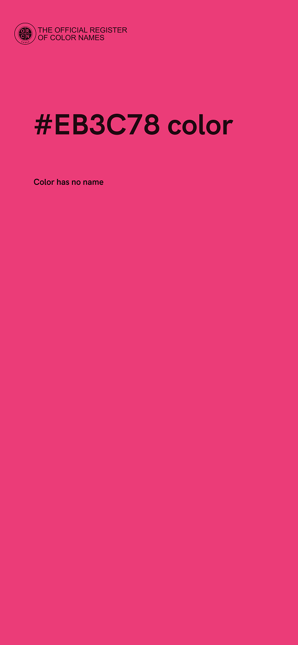 #EB3C78 color image
