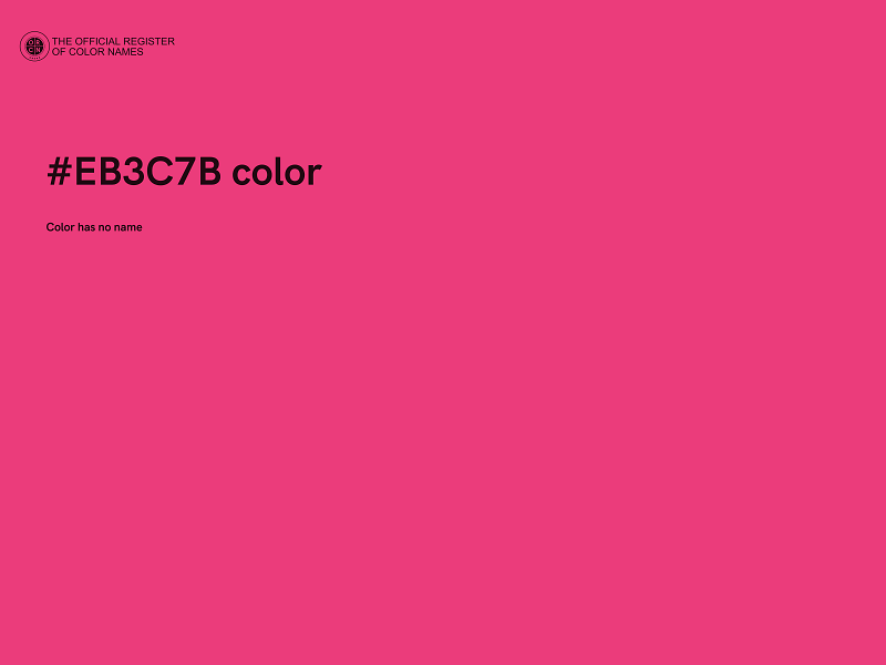 #EB3C7B color image