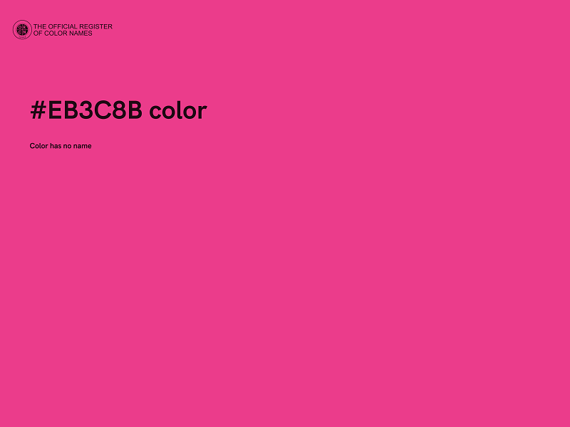 #EB3C8B color image