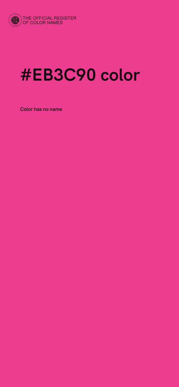 #EB3C90 color image
