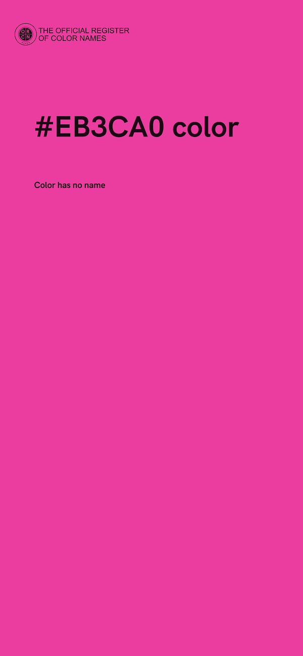 #EB3CA0 color image