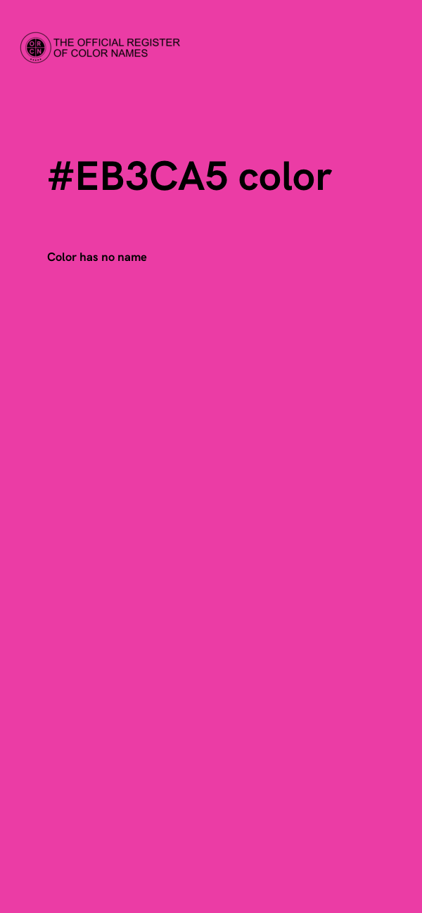 #EB3CA5 color image