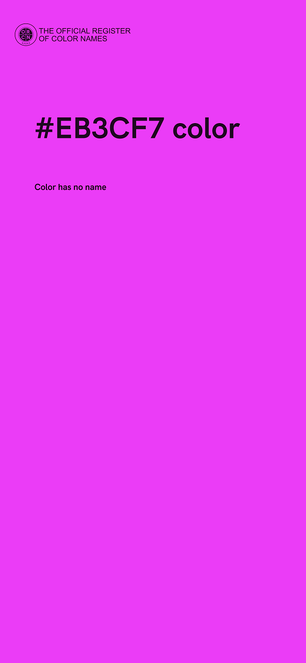 #EB3CF7 color image