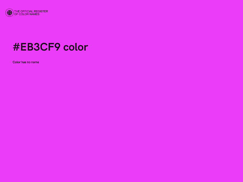 #EB3CF9 color image