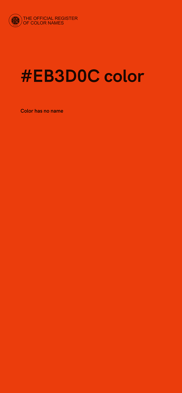 #EB3D0C color image