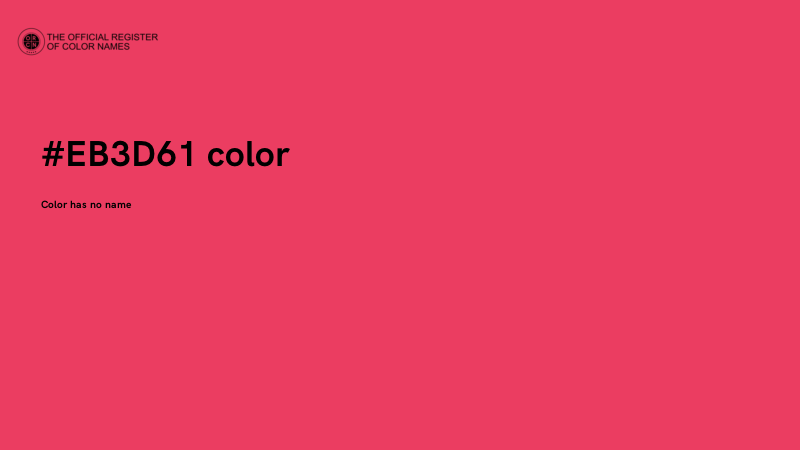 #EB3D61 color image