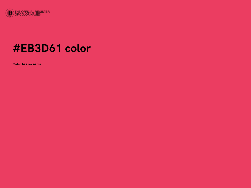 #EB3D61 color image
