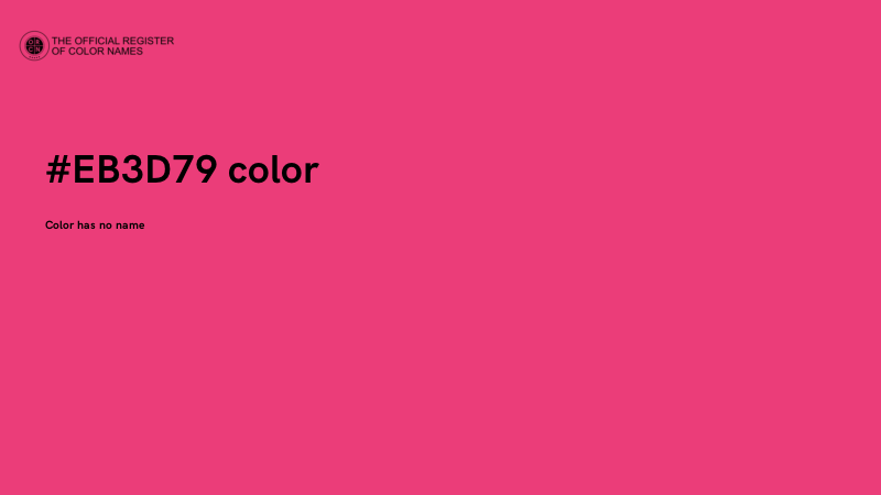 #EB3D79 color image