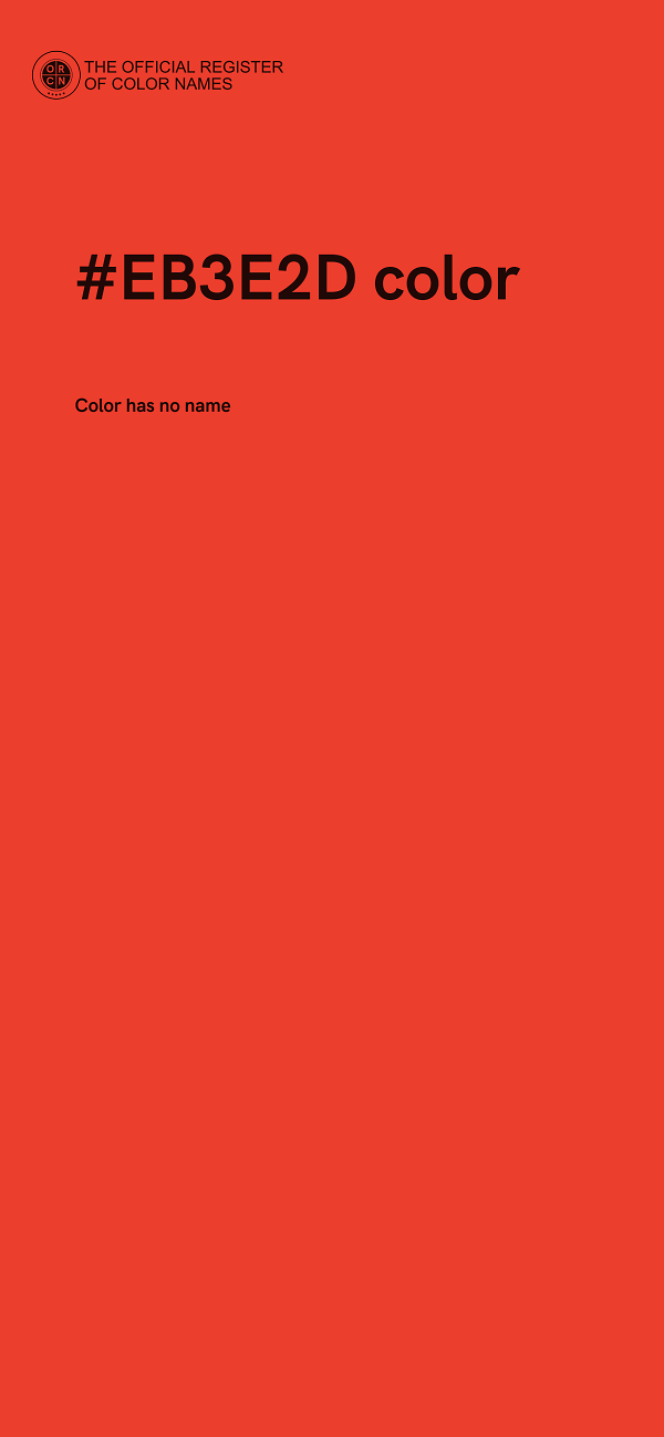 #EB3E2D color image