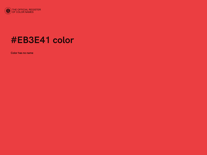 #EB3E41 color image
