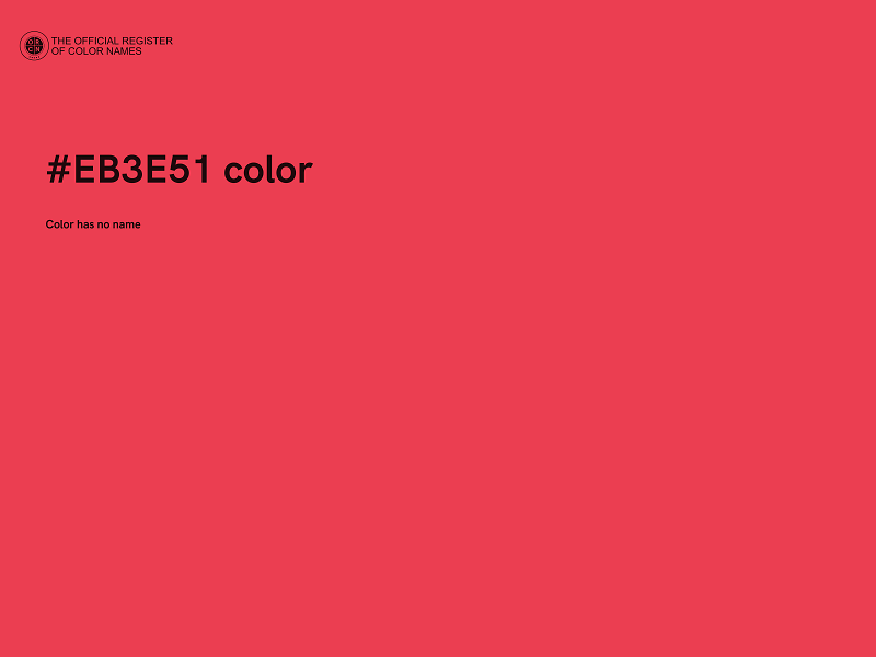 #EB3E51 color image