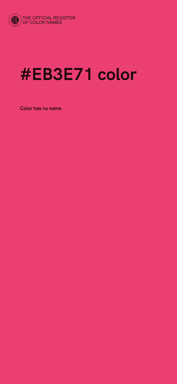 #EB3E71 color image