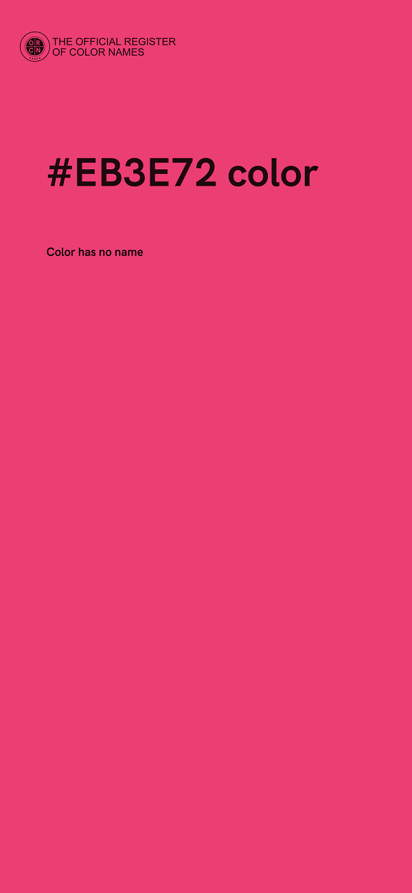 #EB3E72 color image
