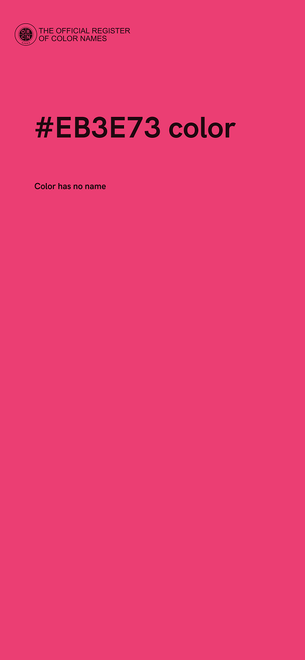#EB3E73 color image