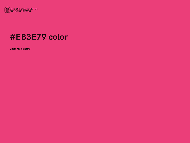 #EB3E79 color image