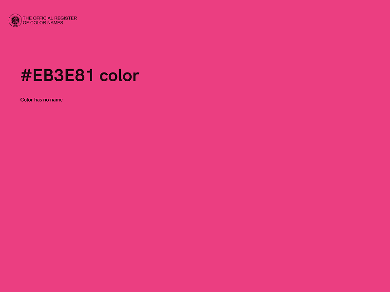 #EB3E81 color image