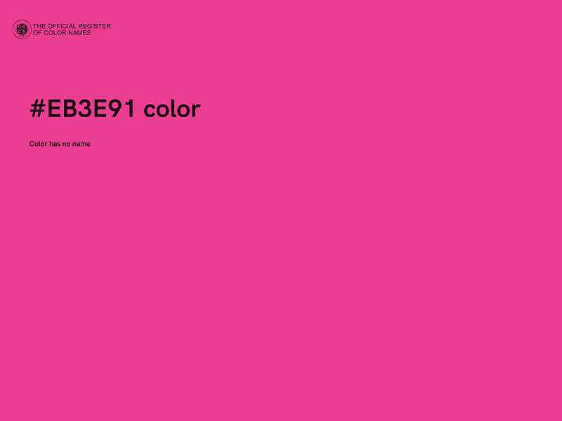 #EB3E91 color image