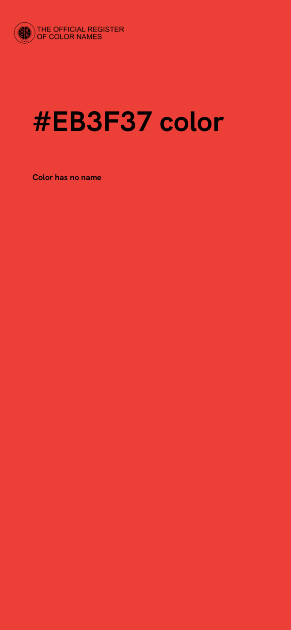 #EB3F37 color image