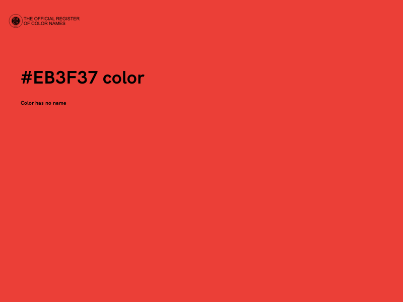 #EB3F37 color image