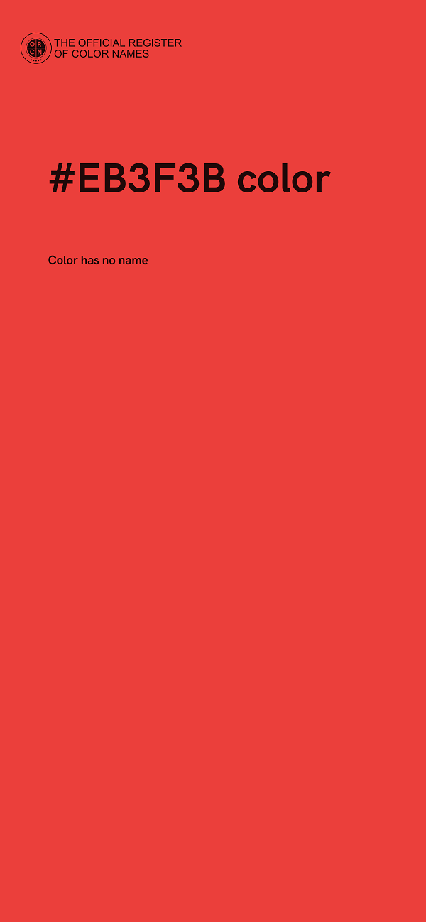 #EB3F3B color image