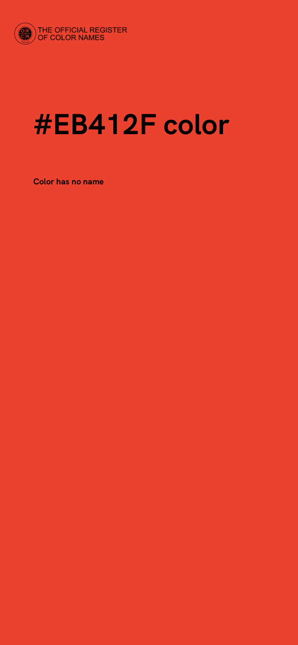 #EB412F color image