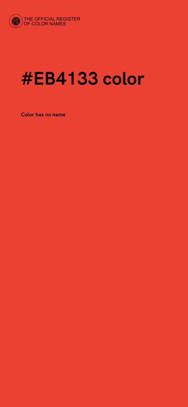 #EB4133 color image
