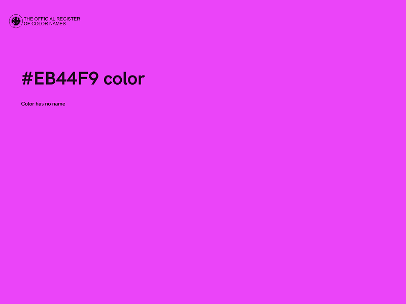 #EB44F9 color image