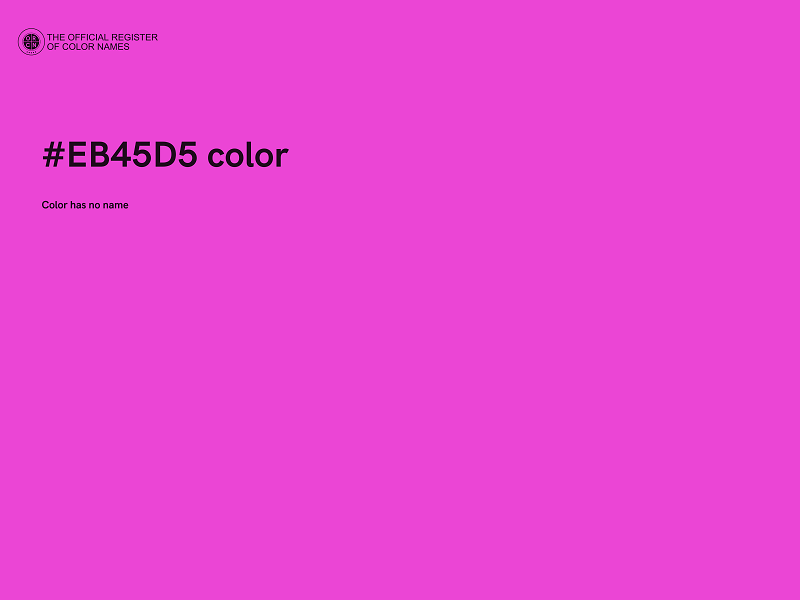 #EB45D5 color image