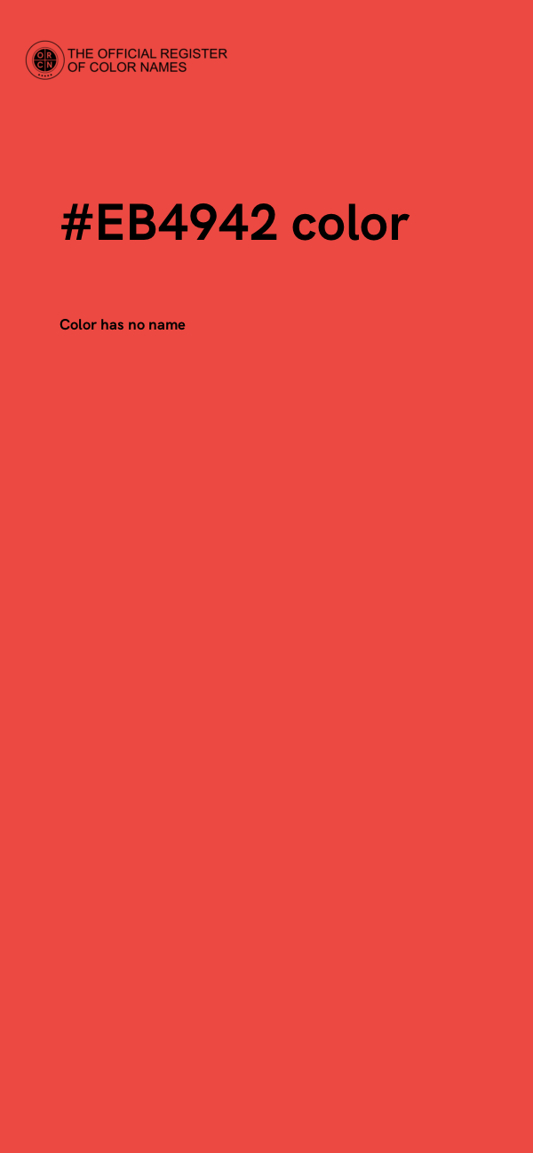 #EB4942 color image