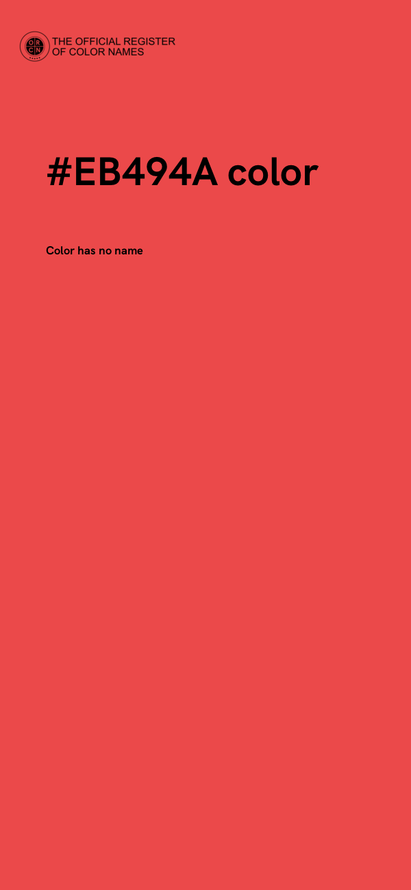 #EB494A color image