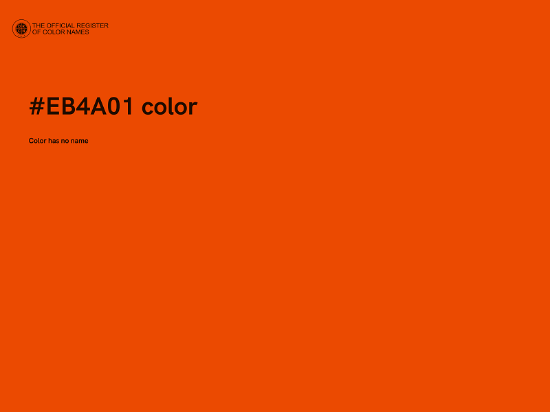 #EB4A01 color image