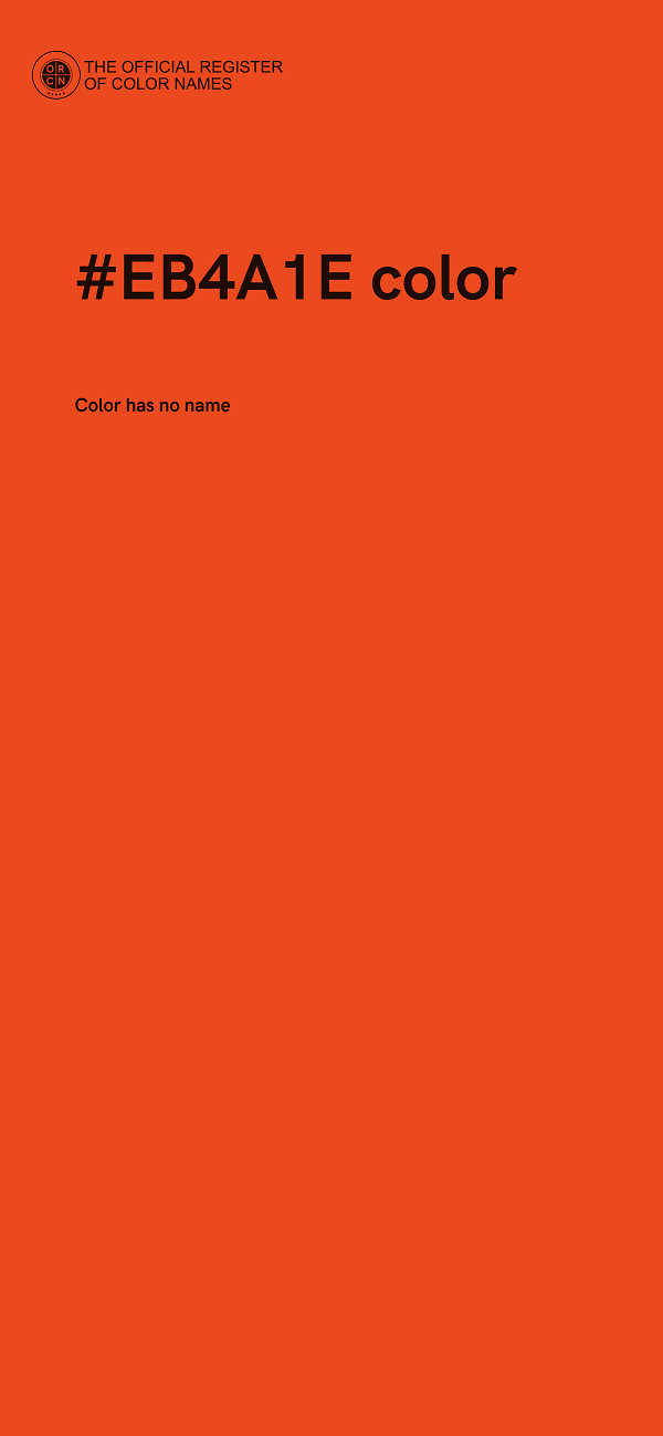 #EB4A1E color image