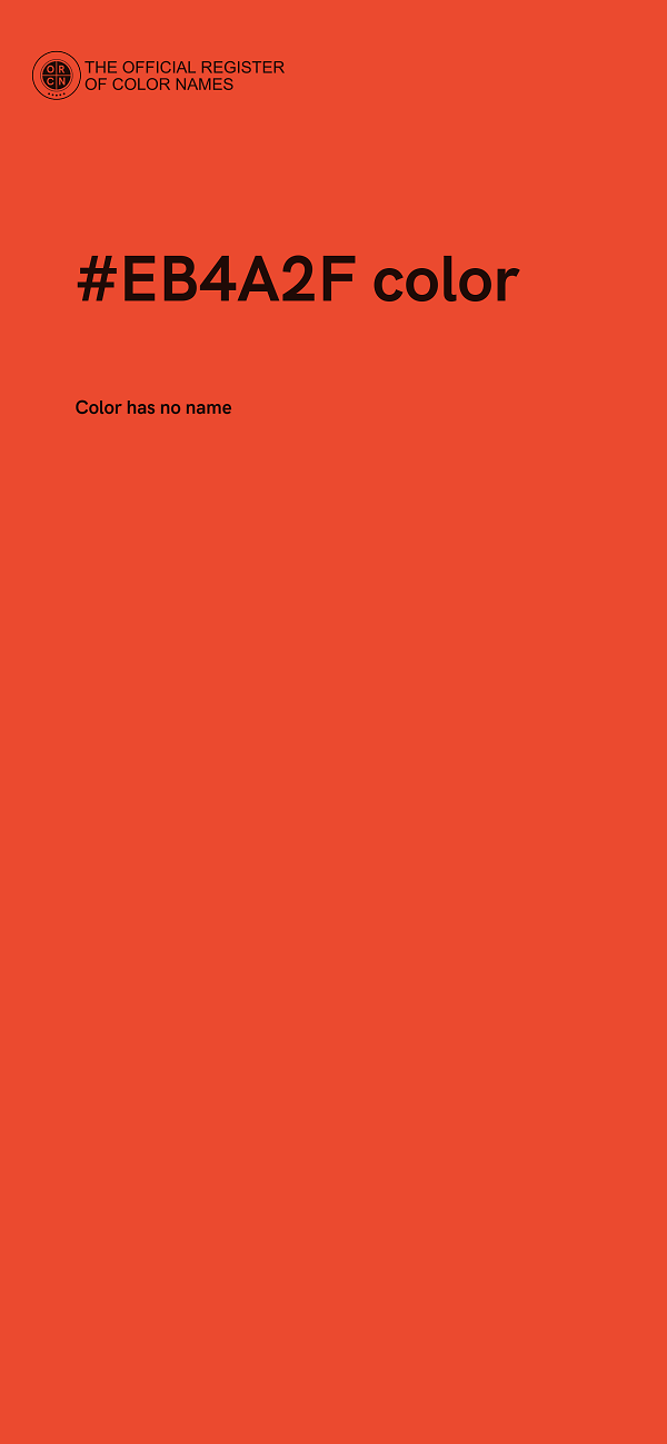 #EB4A2F color image