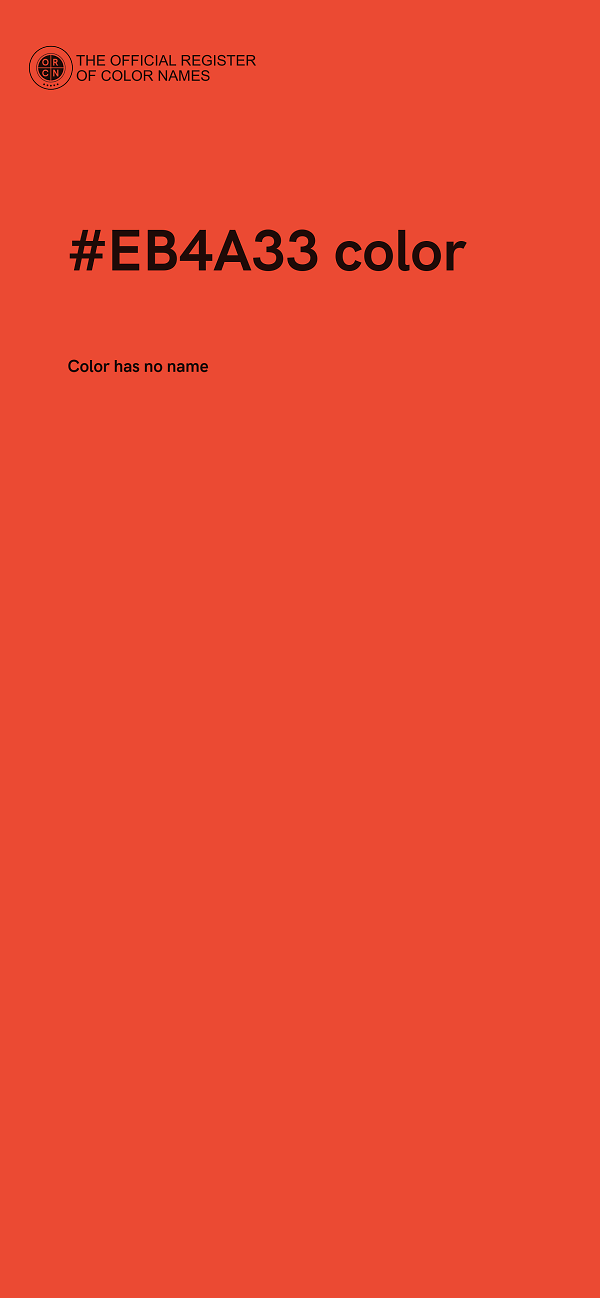 #EB4A33 color image