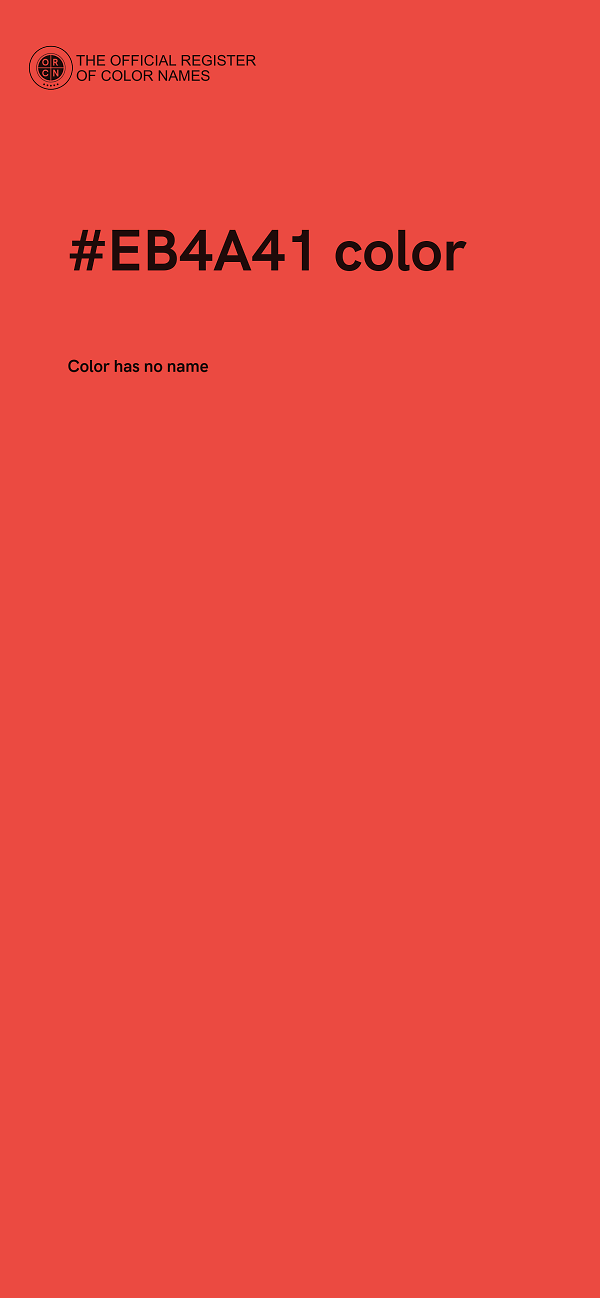#EB4A41 color image
