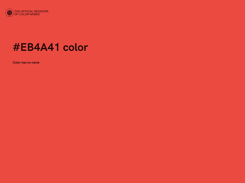 #EB4A41 color image