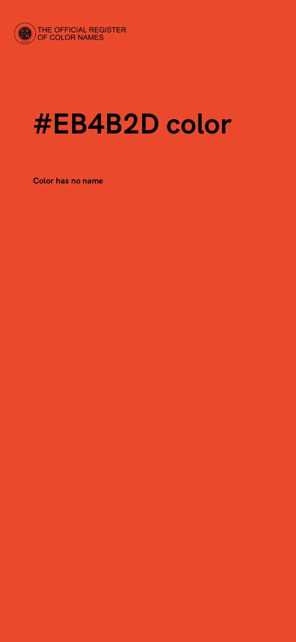 #EB4B2D color image