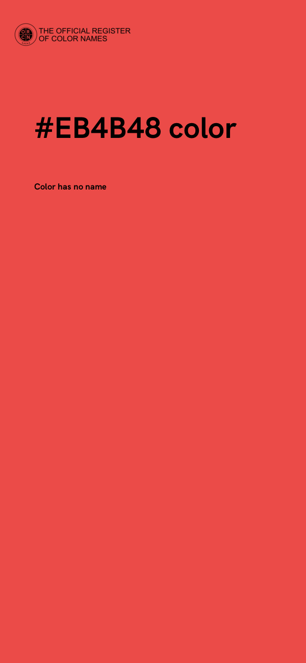 #EB4B48 color image