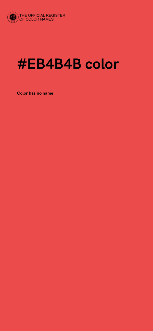 #EB4B4B color image
