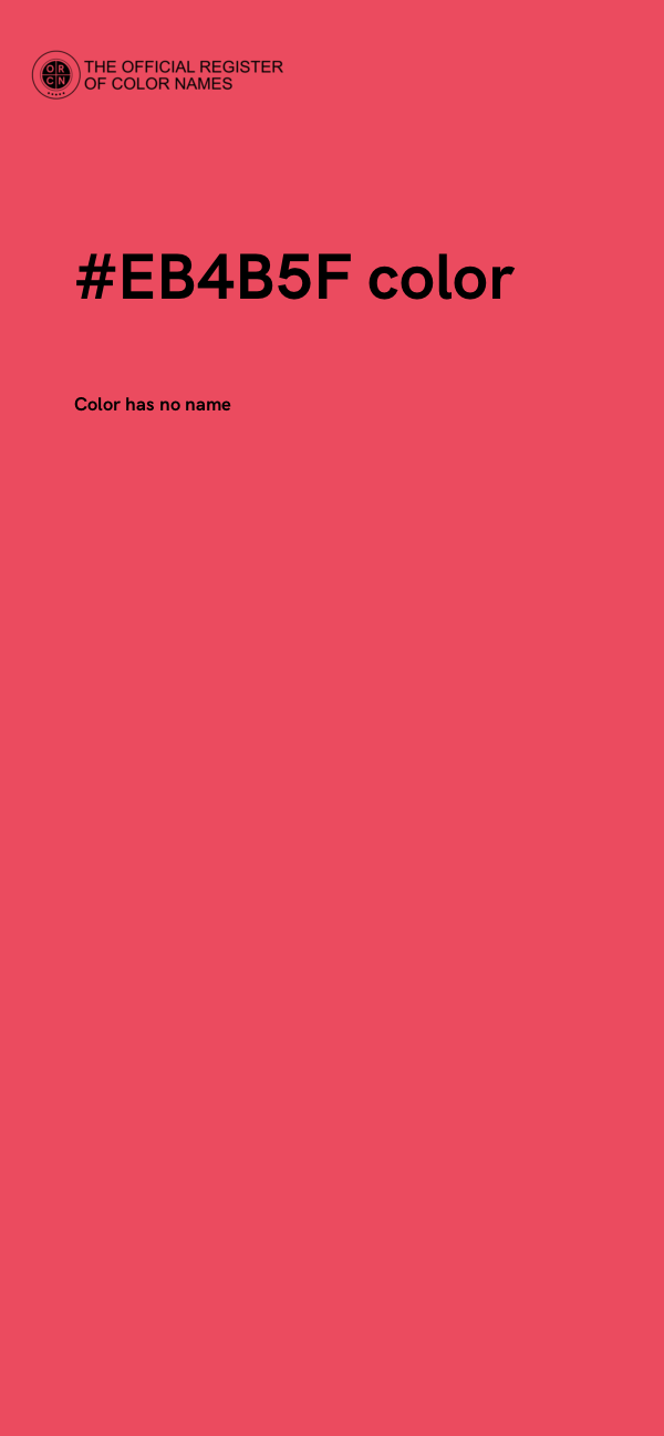#EB4B5F color image